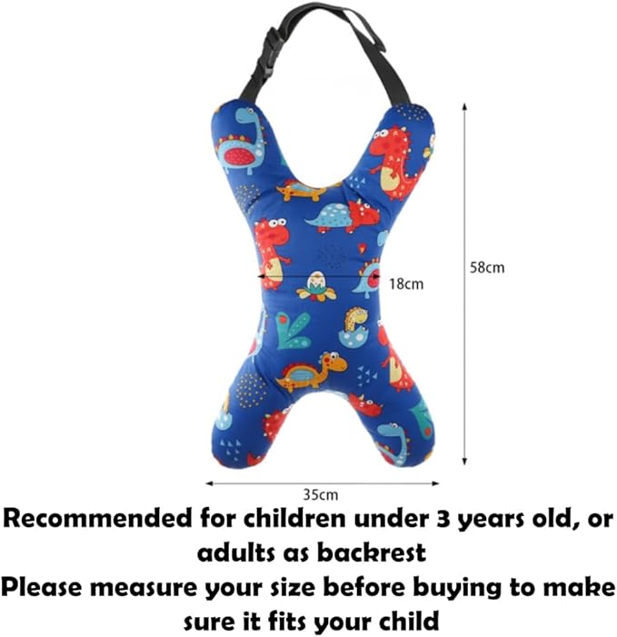 X-Shaped Car Travel Pillow for Cars Seat Kids Adults Head and Body Support Pillow Cartoon Neck Pillows Soft Long-Distance Travel Car Sleeping Seat Belt Pillows Breathable Cars Aircraft Travel Cushion