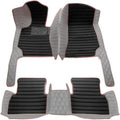 TAHALICustom Colors Car Floor Mats Black Pink for 99.9% Sedan SUV Sports， All-Weather Liners Car Floor mat，Luxury Leather Automotive Floor Mats (Grey Black,3D Floor Mats)