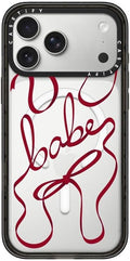CASETiFY Impact iPhone 17 Pro Max Case [Slim/Compatible with Magsafe / 8.2 ft. 4X Military Grade Drop Protection] - Babes and Bows - Clear Black
