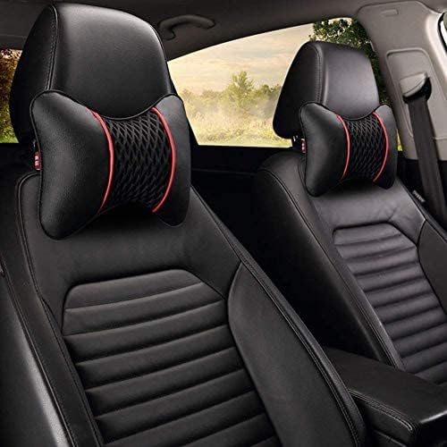Car Neck Pillow 2 PCS,Universal Soft Breathable Leather Car Neck Pillow Comfortable Head Neck Rest Support Cervical Pillow for Travel Car Seat Driving & Home