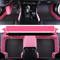 Custom Making Car Floor Mats for 95% Sedan SUV Sports Car Full Coverage Cute Men Women Pads Protection Non-Slip Leather Floor Liners (Pink Black)
