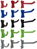 PegPro® J, 1" & 2" Kit for Standard “Wood Fiber” pegboard – Durable Plastic Pegboard Hooks - for Garage, Kitchen, Craft Room, and More (J, 1" & 2" Hook - 72 Pack, Power Up Mix)