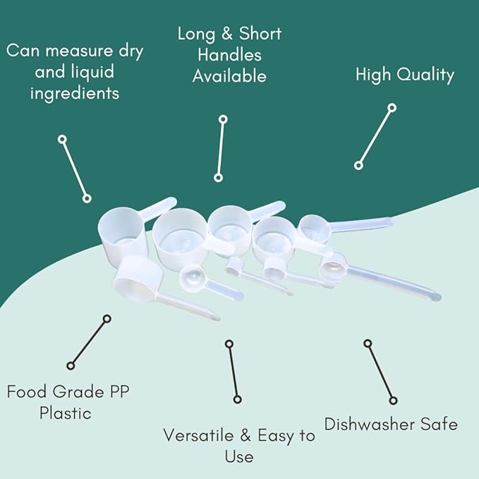 1/4 Cup (4 Tablespoon | 2 Oz. | 60 mL) Long Handle Scoop for Measuring Coffee, Pet Food, Grains, Protein, Spices and Other Dry Goods (Pack of 25)