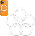 Magnetic Wireless Charger Universal Metal Rings - 5 PCS,for MagSafe-Compatible Charger on iPhone 14/13/12 Pro/Max/Mini Case and Samsung Galaxy (White - 5pcs)