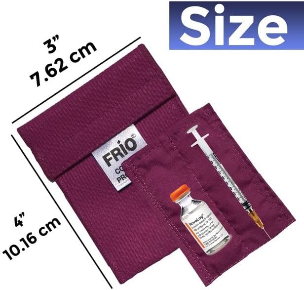 FRIO Cooling Wallet - Insulin Cooler for 45+ Hours of Stress Free On The Go - Burgundy Mini