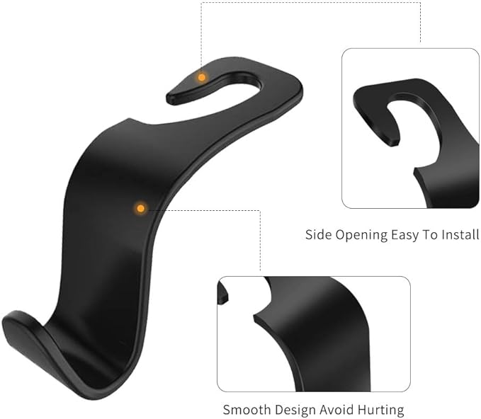 Car Seat Headrest Hook 8Pack Vehicle Bag Hooks Seat Hook Backseat Headrest Hangers Storage for Purses,Grocery Bags,Coats,Car Water Bottle Hook