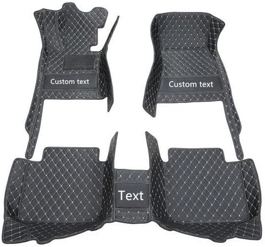 Custom Floor Mats for Cars fit 95% Sedan SUV Sports Car Full Coverage All Weather Men Women Pads Protection Non-Slip Leather Floor Liners (red Stitching)