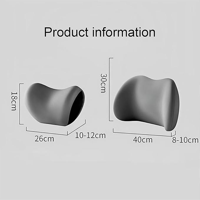 Car Back Support Neck Pillow for Subaru Crosstrek 2012-2025, Comfortable Soft Car Seat Headrest Neck Rest Cushion Lumbar Support Pillow with Adjustable Strap, Gray