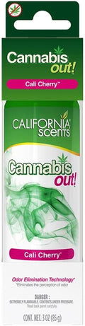 California Scents Car Air Freshener Cannabis Out Spray, Cannabis Odor Eliminator, Cali Cherry, Pack, 3 Oz