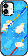 CASETiFY Impact iPhone 16 Plus Case [4X Military Grade Drop Tested / 8.2ft Drop Protection/Compatible with Magsafe] - Pool time - Clear Black