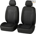 4PCS Cooling Car Seat Covers,Breathable Front Seat Covers with Mesh Construction and Foam Padding,Car Seat Protector to Reduce Back Sweating,Universal Car Interior for Car SUV (Black)