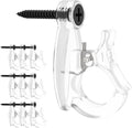 Light Hanger Hooks, Screw-in Hooks for Hanging String Lights, Wire, Plants, Wind Chimes - Plastic, Clear, 20 Pack