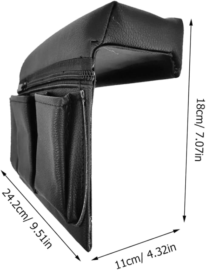 3pcs Leather Car Armrest Pad Storage Organizer Car Side Door Support Accessory