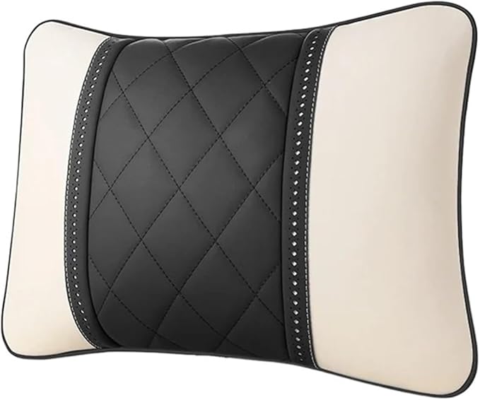 Car Pillow, Car Headrest Lumbar Pillow Seat Rest Cushion Compatible For Mercedes Benz Maybach S-Class Rest Support Pillows Accessories(Beige brown)