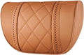Car seat headrest Leather Car Fit for Seat Rest Cushion Headrest Car Neck Pillow Fit for BMW (Color : Brown)
