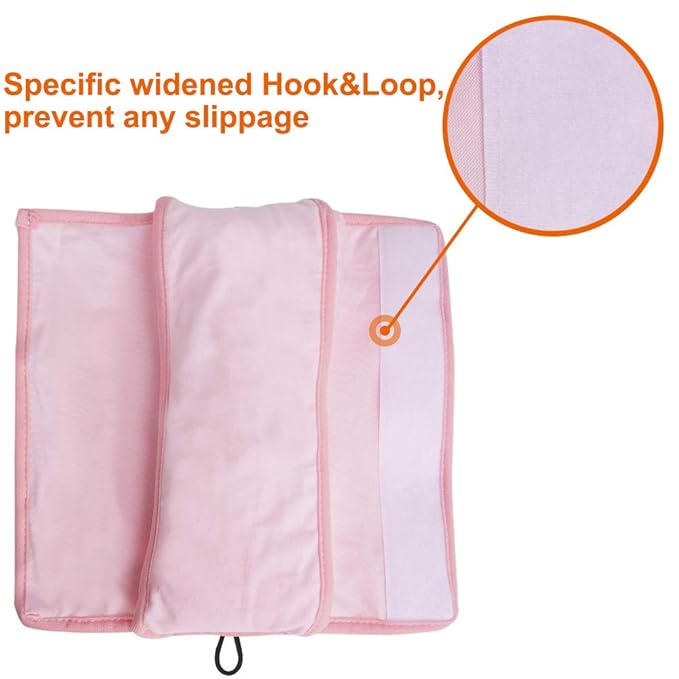 COOLBEBE Seat Belt Pillow for Kids, Extra Soft Toddler Travel Pillow for Car Seat, Universal Carseat Strap Cushion Pads for Childs Baby People Adults, Pink