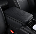 Car Center Console Cushion for Chevrolet City Express 2015-2018, Nappa Leather Memory Foam Armrest Cover with Side Storage Pockets, Auto Elbow Support Pad 1pc,Black