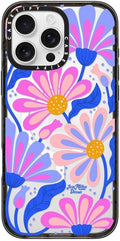 CASETiFY Impact Case for iPhone 16 Pro Max [8.2ft 4X Military Grade Drop Protection/Compatible with Magsafe] - Mystic Daisy - Clear Black