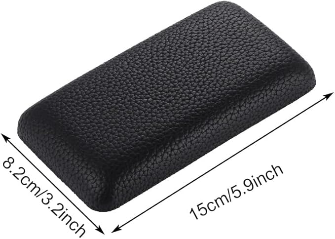 2pcs Car Arm Rest Elbow Pads, Auto Center Console Knee Cushion Adjustable Height Soft Leather Pad Knee Support Pad with Memory Foam for Universal Car Interior Accessories(Black)