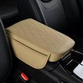 1 Pack Car Center Console Cover Custom Fit for Toyota Grand Highlander Hybrid 2024-2025, Leather Memory Foam Armrest Cushion Protector, Anti-Scratch Durable Armrest Pad,Beige