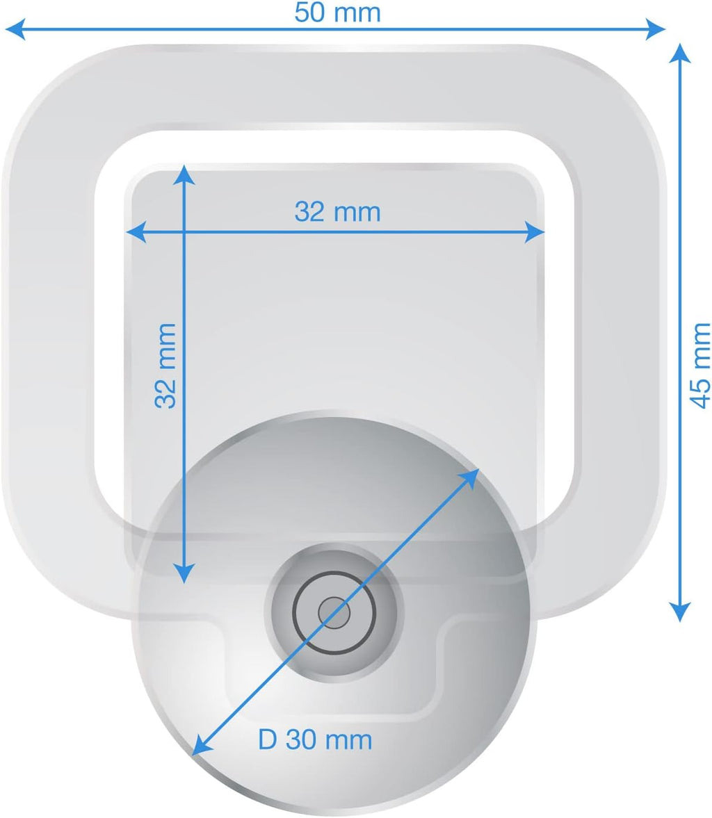 2X Parking Permit, Ticket and Note Holder for Car Windscreen, Clips with Removable Suction Cup, Avoid Parking fine, Set of 2 (Made in Germany) Transparent