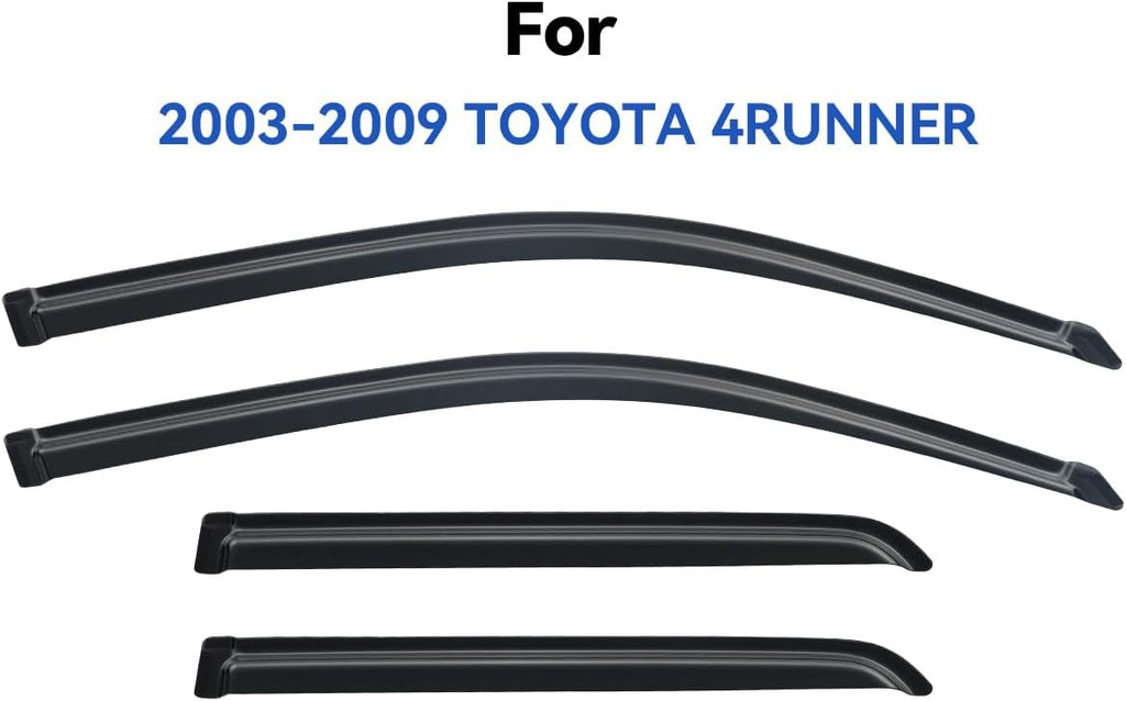 Window Visors Rain Guards Shield for 2003-2009 Toyota 4Runner, Out-Channel Window Vent Wind Deflectors Visors Shades for 03 04 05 06 07 08 09 4Runner