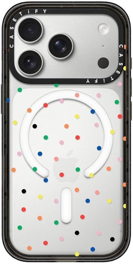 CASETiFY Impact iPhone 17 Pro Case [Slim/Compatible with Magsafe / 8.2 ft. 4X Military Grade Drop Protection] - Candy Transparent - Clear Black