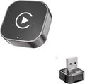 2-in-1 Wireless CarPlay Adapter for Apple iPhone & Android Auto - Wired CarPlay to Wireless Device, T-Shaped for Car USB Plug and Play Auto Reconnect, Auto-Connect, No Delay [2026 Upgraded]