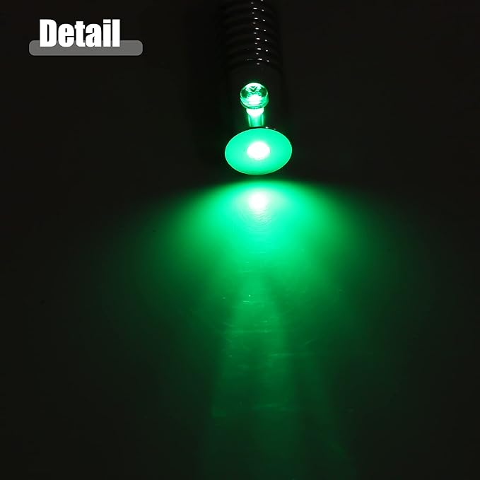 ACROPIX 3mm 0.12" 2W LED Aluminum Light Source Illuminator Decoration USB LED Light for Car DIY Green - Pack of 1