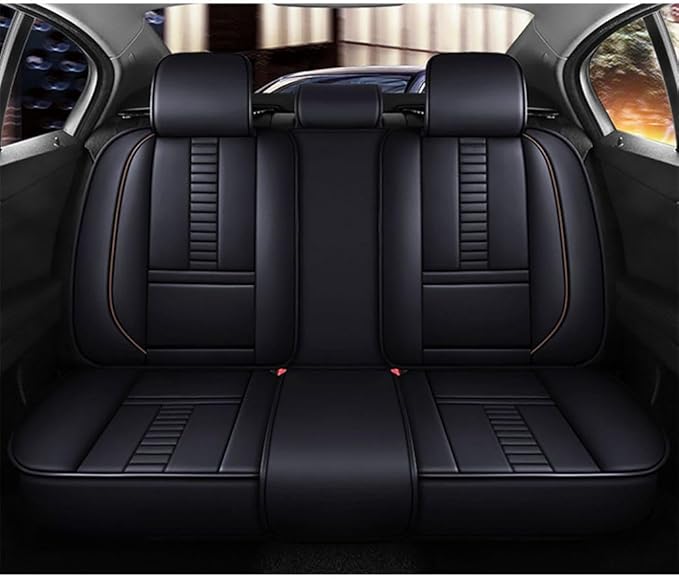 for Toyota CHR Seat Covers 2018-2026, Full Coverage Customized Car Seat Covers, Premium Leather Waterproof Stain-Resistant Easy to Install (Luxury 5 Seats, Black&Coffee)