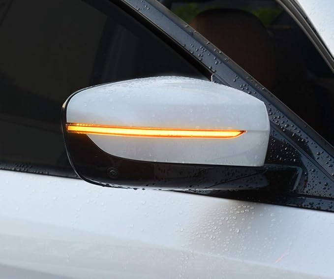 iJDMTOY Smoked Lens Dynamic Sequential Blink/Flow Full LED Side Mirror Turn Signal Light Assembly Kit Compatible with 2017-up BMW G30/G31 5 Series, 2016-2019 BMW G11 7 Series