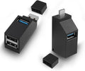 3-Port USB Hub for Laptop,USB Port Expander Adapter,1 USB 3.0 and 2 USB 2.0 Port Portable Powered Data Suitable for Connecting USB C and USB A Ports to Mobile Hard Drives, USB Flash Drives