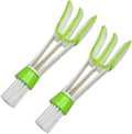 Multifunction Cleaning Brush for Car Air Vent - 2 Microfiber Sleeves Blinds Cleaner Tools for Keyboard Window Leaves Blinds Shutter 2 Pack