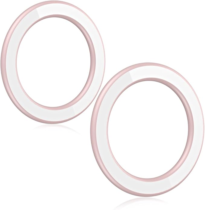 Magnetic Ring Holder for iPhone 14 13 12 Magnet Wall Mobile Phone Holder Magnetic Car Phone Stand for magsafe case (Pink-White 2 pcs)