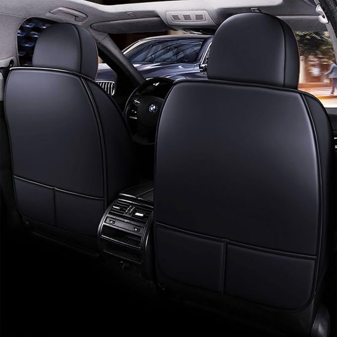for Chevy Equinox Seat Covers 2005-2026, Full Coverage Customized Car Seat Covers, Premium Leather Waterproof Stain-Resistant Easy to Install (Luxury 2 Seats, Black&Coffee)