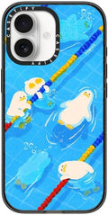 CASETiFY Impact iPhone 17 Case [Slim/Compatible with Magsafe / 8.2 ft. 4X Military Grade Drop Protection] - Pool time - Clear Black