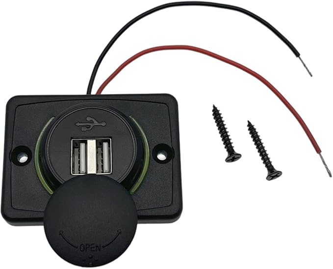Car 12V RV USB Charger, Quick Charger 3.0 Wall Mount USB Charging，for Car Camper Boat Marine