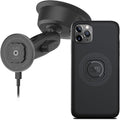 Quad Lock Heavy Duty Suction Car Phone Mount with MAG Phone Case and MAG Wireless Charging Head for iPhone 11 Pro Max