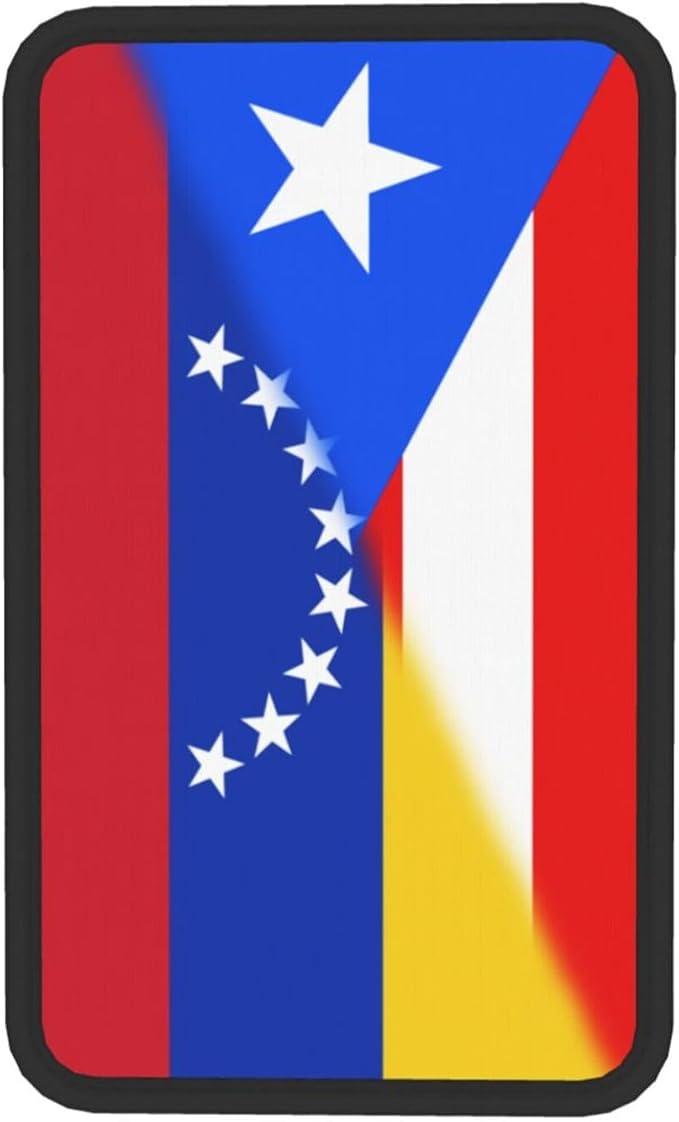 Venezuela Venezuelan Puerto Rico Flag Auto Center Console Armrest Cover Car Handrail Box Cushion Pad Mat Universal Fit Most Vehicle Sedan Truck SUV Soft Comfort Decor Accessories