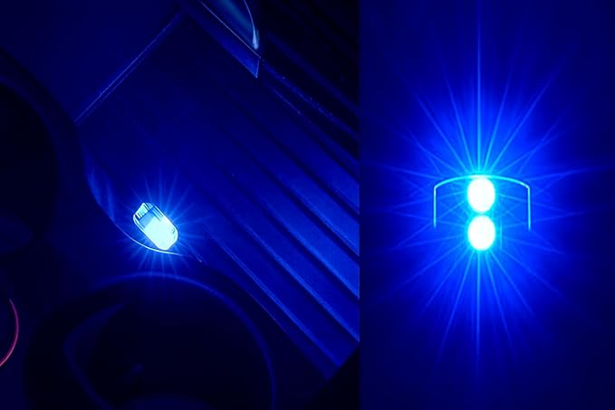 ICBEAMER USB Interface Miniature Night Light 1-Pack (Blue) | Universal Plug-in LED for Car Interior and Trunk Ambient Atmosphere