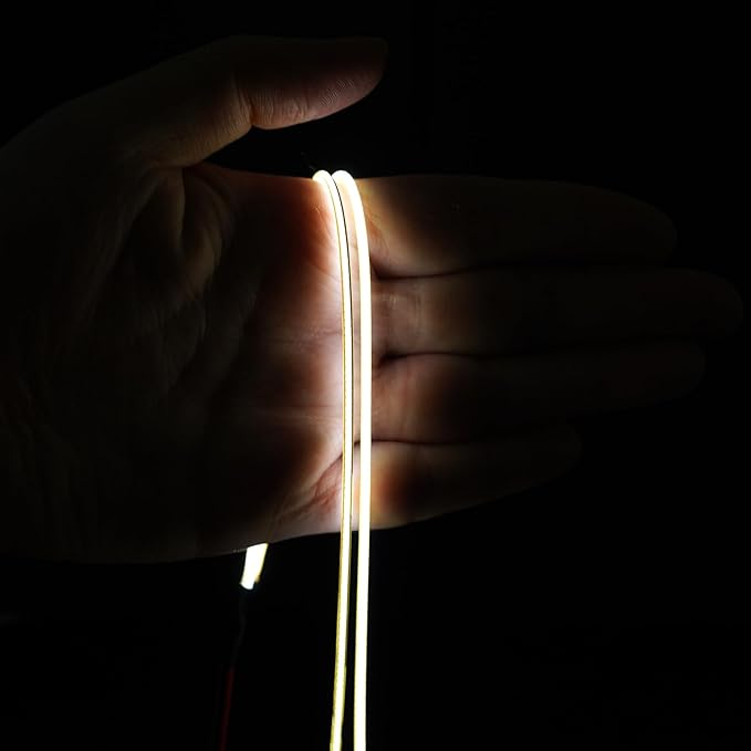 INJORA RC LED Strip Lights Flexible Cuttable for TRX4M SCX24 1/24 1/18 Crawlers Upgrade(Warm White)