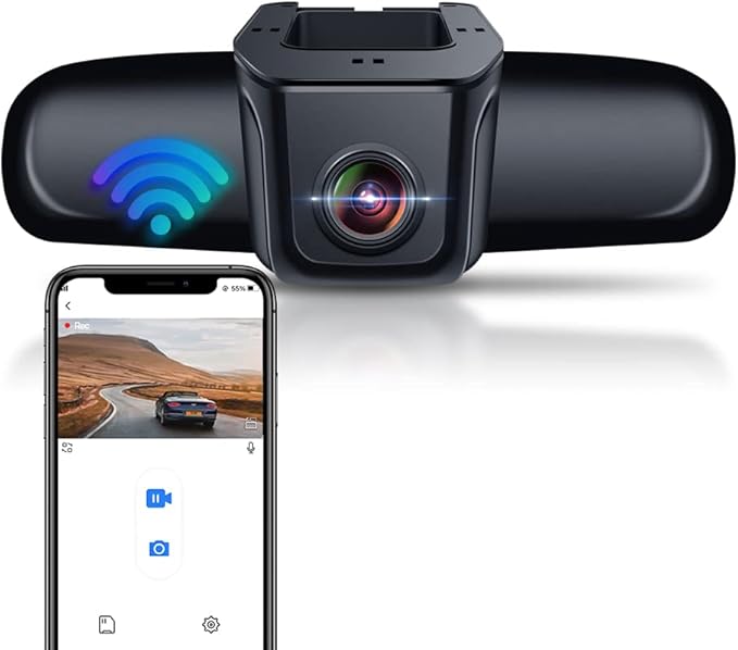 Fitcamx 4K Dash Cam Suitable for Honda 2011-2024 Vehicle Models (Rectangle Dome Light), OEM Factory Style, 2160P UHD Video, Built-in WiFi & APP, Loop Recording, G-Sensor, Easy to Install, 64GB Card