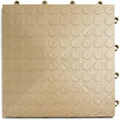 Big Floors GarageDeck Coin Pattern, Durable Copolymer Interlocking Modular Non-Slip Garage Flooring Tile (Beige, 24 Pack of 12 x 12" Tiles)