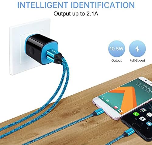 C Type Charger Fast Charge Wall Charger Block Plug Fast Charger Type C Android USB C Phone Charger Cord Cable 6ft for Samsung Galaxy S23/S22/S21/S21+/S21 Ultra/S20/Note 20 10 9/S10/S9/A10e/A20/A50/A51