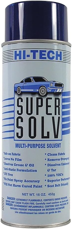 Super Solv Adhesive Remover Spray – 16oz Multi-Purpose Solvent Cleaner Aerosol – Professional Grade Carpet Spot Cleaner, Upholstery Stain Remover & Car Interior Cleaner - Pack of 3