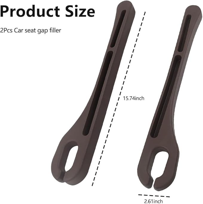 2PCS Car Seat Gap Filler Organizer with Phone Holder,[Upgrade Version] Car Seat Gap Organizer for Prevent Falling,Essential Car Accessories Car Side Seat Gap Filler (Brown)
