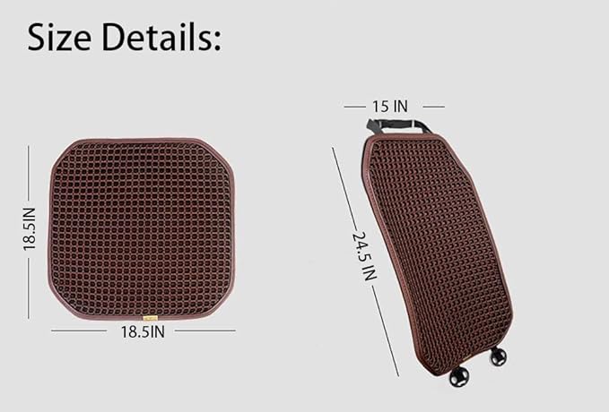 New Summer Cooling Ventilated Big Air Mesh Seat Cushion Pad for Car,Universal Breathable Vented Seat Cover Fits Car SUV Truck Van Pickup for Driving Seat(Brown-BackCushion-1Pcs)