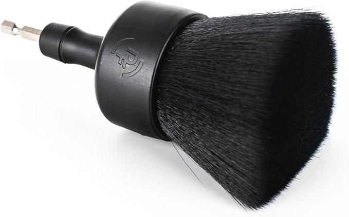 Detail Factory - XL Flat Top Drill Brush - Soft Bristle Drill Brush Attachment for Car Detailing, Carpet & Upholstery Cleaning, Power Scrubber for Drill