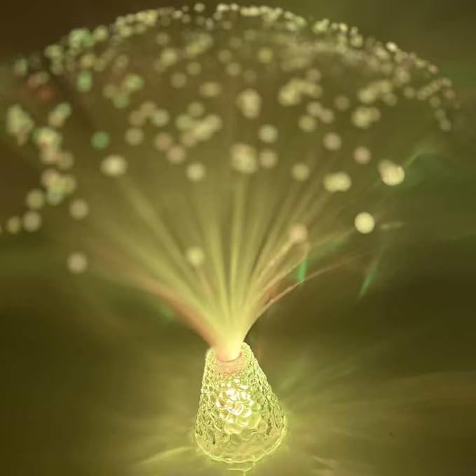 2pcs 14 inch Corded Fiber Optic Mood Novelty Lamps Lighting Lite with Color-Changing Crystals Base (2)