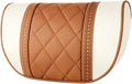Car seat headrest Leather Car Fit for Seat Rest Cushion Headrest Car Neck Pillow Fit for BMW (Color : Beige Brown)